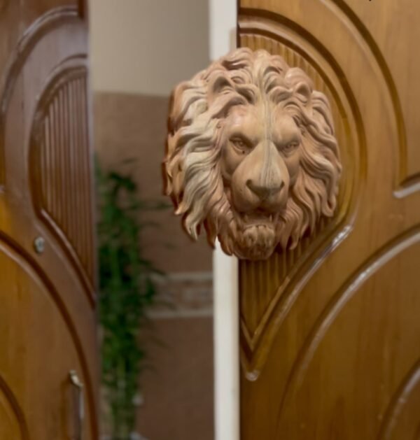 Lion Wood Sculpture - Image 11
