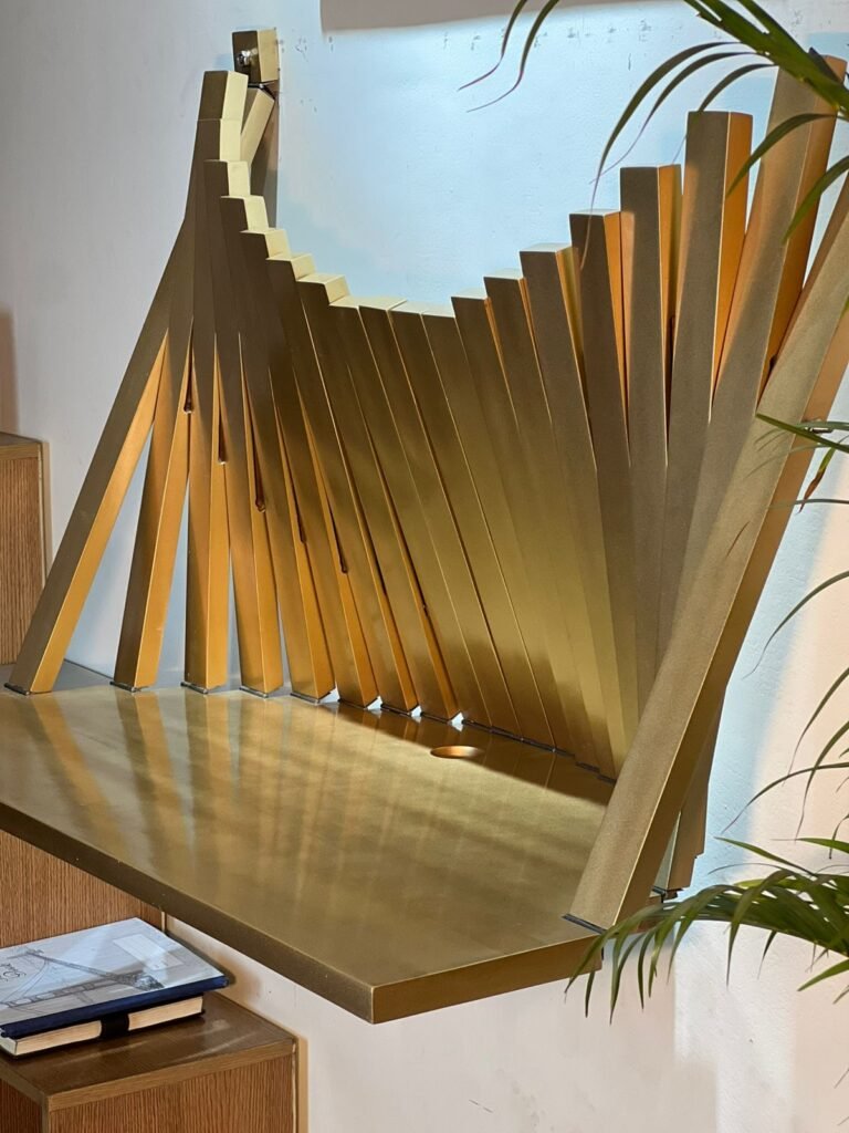 AAA Wall Flow Desk Golden Color (6)